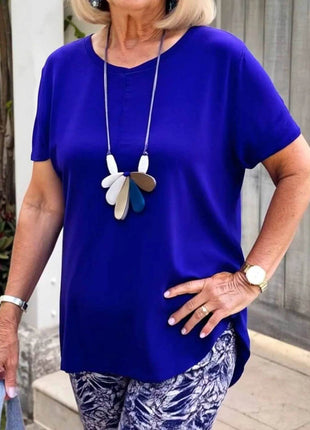 Full Size Round Neck Short Sleeve Top and Pants Set Plus Size - MimiStylez