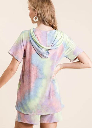 BiBi Tie Dye French Terry Hoodie Top and Bottom Set - MimiStylez