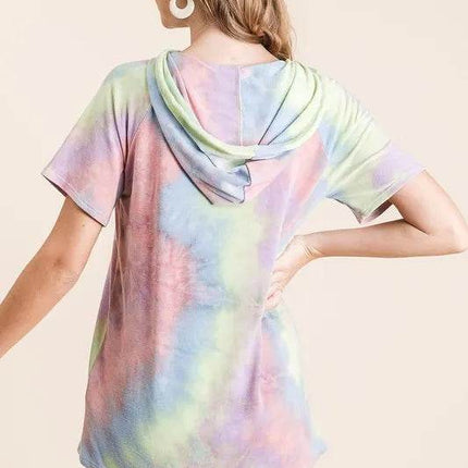 BiBi Tie Dye French Terry Hoodie Top and Bottom Set - MimiStylez