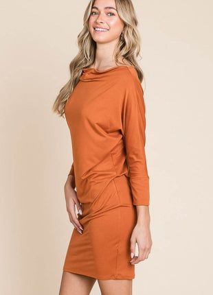 Culture Code Full Size Dolman Sleeve Mini Dress - MimiStylez