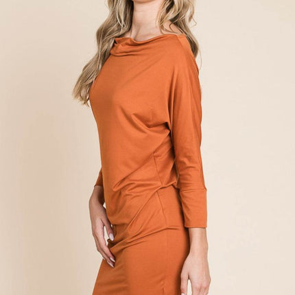 Culture Code Full Size Dolman Sleeve Mini Dress - MimiStylez