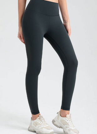 Wide Waistband Slim Fit Active Leggings - MimiStylez