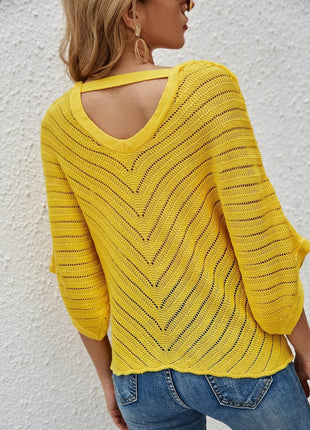 Openwork Batwing Sleeve Cover-Up - MimiStylez