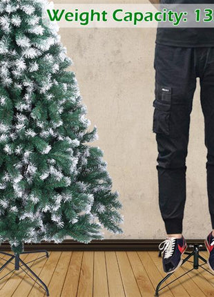 7FT Green Frosted Tip Christmas Tree 870 Branch Tips Unlit