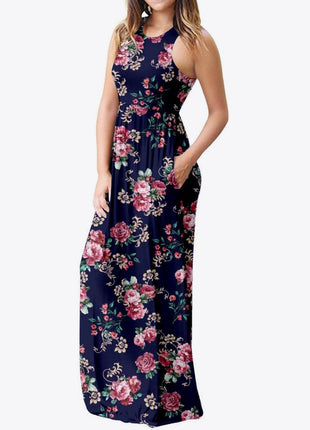 Empire Waist Sleeveless Dress with Pockets - MimiStylez