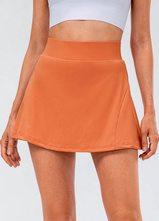 High Waist Pleated Active Skirt - MimiStylez