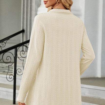 Open Front Long Sleeve Cardigan - MimiStylez