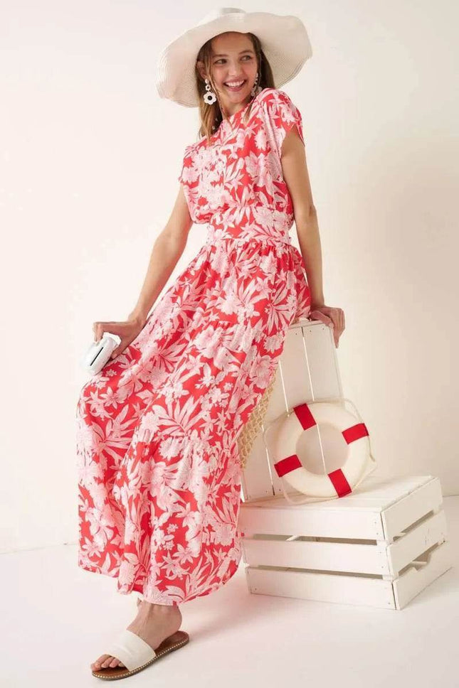 Mittoshop Tropical Print Top and Skirt Set - MimiStylez