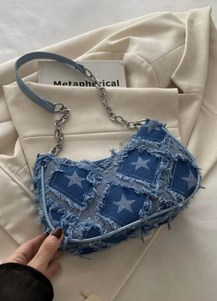 Fringe Star Print Shoulder Bag - MimiStylez