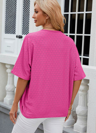 Eyelet Open Front Half Sleeve Cardigan - MimiStylez