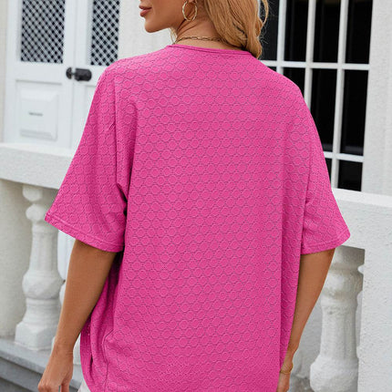 Eyelet Open Front Half Sleeve Cardigan - MimiStylez