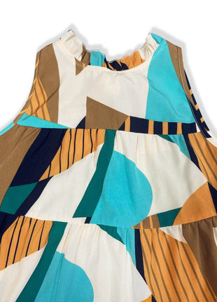 Printed Mock Neck Mini Dress - MimiStylez