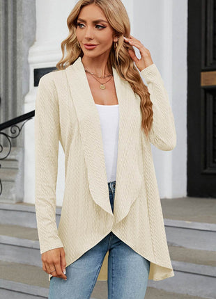 Open Front Long Sleeve Cardigan - MimiStylez