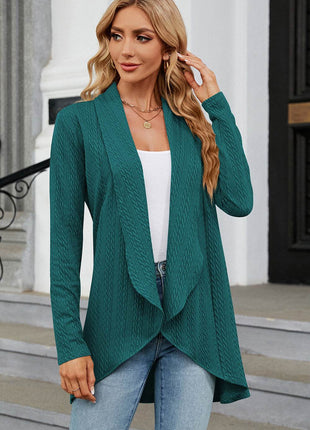 Open Front Long Sleeve Cardigan - MimiStylez