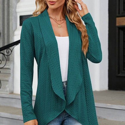 Open Front Long Sleeve Cardigan - MimiStylez