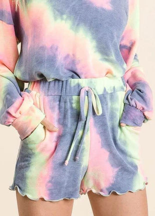 BiBi Tie Dye French Terry Top and Shorts Set - MimiStylez
