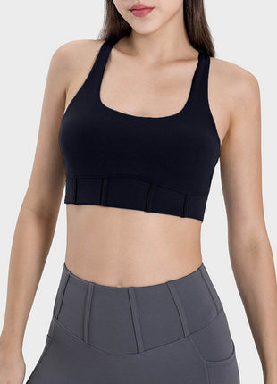 Square Neck Wide Strap Active Tank - MimiStylez