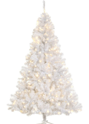 6FT White Christmas Tree Pre Lit - 250 Warm White LED
