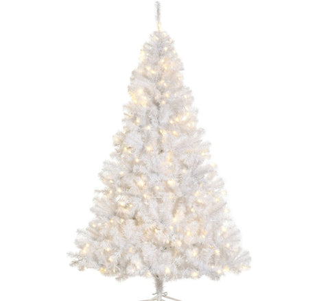 6FT White Christmas Tree Pre Lit - 250 Warm White LED
