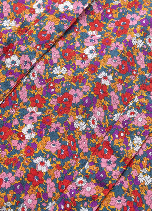 Printed Mock Neck Short Sleeve Blouse - MimiStylez