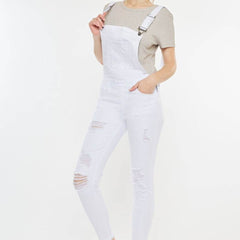 Kancan Distressed Skinny Denim Overalls - MimiStylez