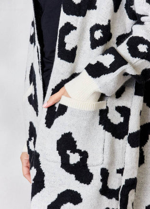 BiBi Leopard Open Front Cardigan - MimiStylez