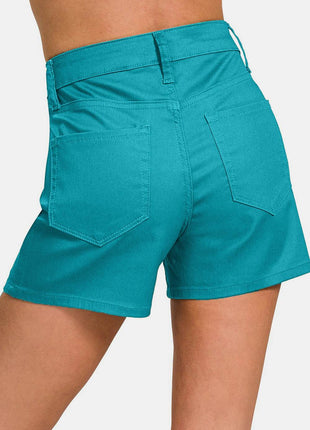 Zenana High Waist Denim Shorts - MimiStylez