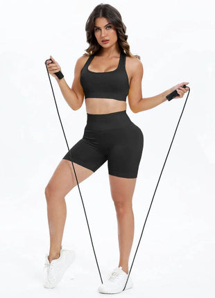 Scoop Neck Wide Strap Top and Shorts Active Set - MimiStylez