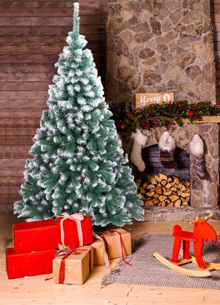 7FT Green Frosted Tip Christmas Tree 870 Branch Tips Unlit