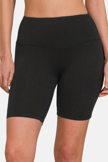 Zenana High Waist Active Shorts - MimiStylez