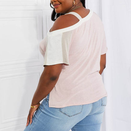 Andree by Unit Full Size Something Simple Cold Shoulder Tee - MimiStylez