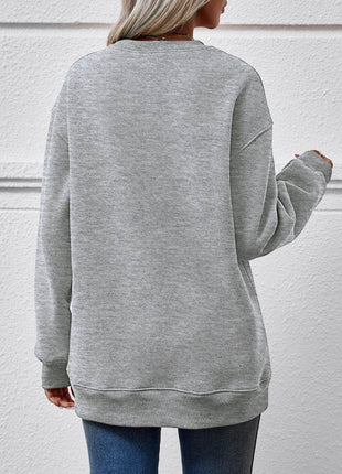 CHRISTMAS Graphic Round Neck Sweatshirt - MimiStylez