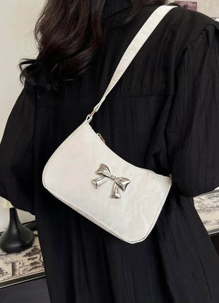 Bow PU Leather Shoulder Bag - MimiStylez