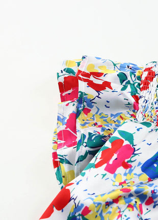 Plus Size Floral Smocked Flutter Sleeve Blouse - MimiStylez