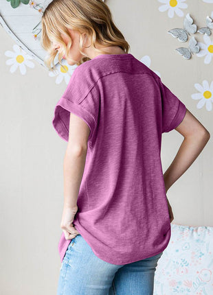 Heimish Full Size Short Sleeve Round Neck T-Shirt - MimiStylez