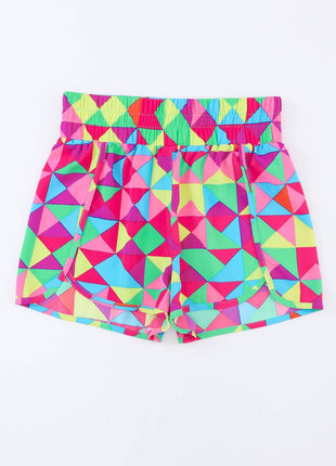 Color Block Elastic Waist Shorts - MimiStylez