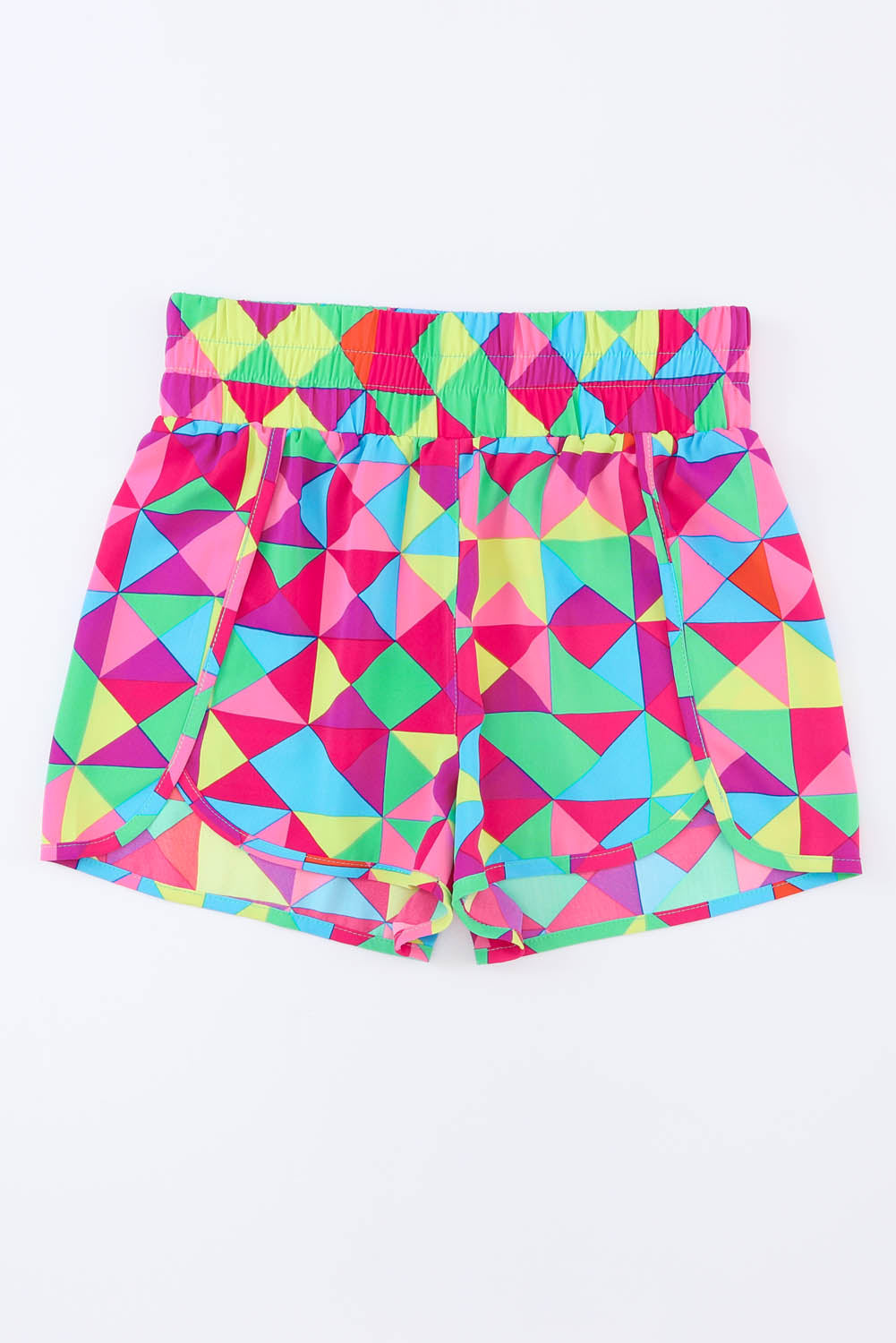 Shorts con cintura elástica y bloques de color