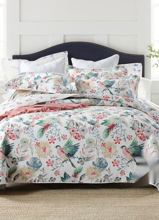 Bedspread Reversible Pure Cotton Dense Printed Quilted Three-piece Set