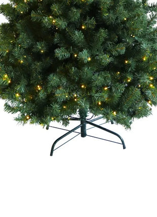 Pre-lit Christmas Tree 6ft Artificial Hinged Xmas Tree With Foldable Stand