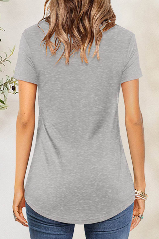 Crisscross Short Sleeve T-Shirt - MimiStylez