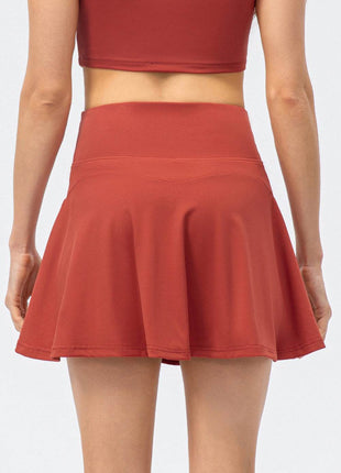 High Waist Wide Waistband Active Skirt - MimiStylez