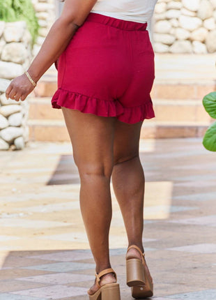 GeeGee Remember Me Plus Size Ruffled Hem Skort - MimiStylez