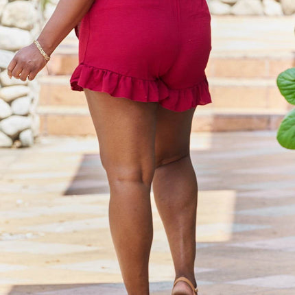 GeeGee Remember Me Plus Size Ruffled Hem Skort - MimiStylez