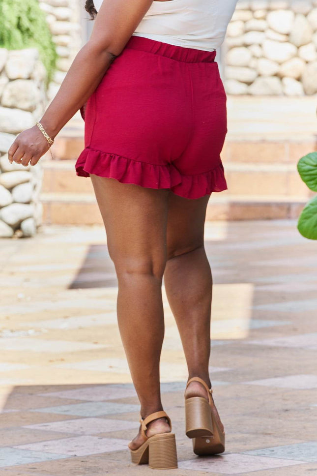GeeGee Remember Me Plus Size Ruffled Hem Skort - MimiStylez