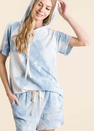 BiBi Tie Dye French Terry Hoodie Top and Bottom Set - MimiStylez