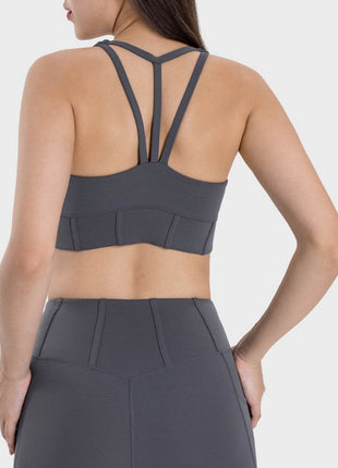 Square Neck Wide Strap Active Tank - MimiStylez