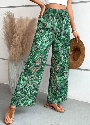Printed Wide Leg Pants - MimiStylez