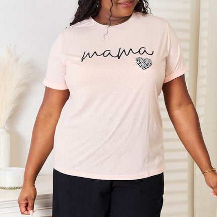 Simply Love MAMA Heart Graphic T-Shirt - MimiStylez