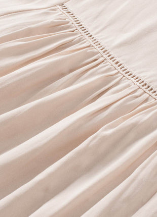 V-Neck Flounce Sleeve Babydoll Blouse - MimiStylez