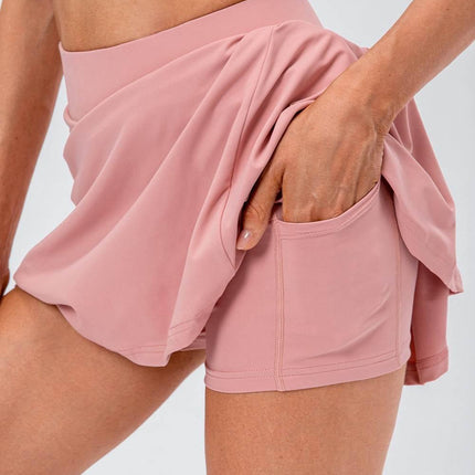 High Waist Pleated Active Skirt - MimiStylez